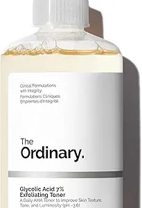 The Ordinary Glycolic Acid 7% Exfoliating Toner, Brightening and Smoothing Daily Toner for More Even-Looking Skin Tone
