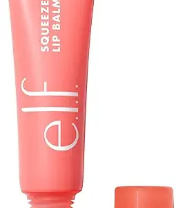 e.l.f. Squeeze Me Lip Balm, Moisturizing Lip Balm For A Sheer Tint Of Color, Infused With Hyaluronic Acid, Vegan & Cruelty-free, Strawberry