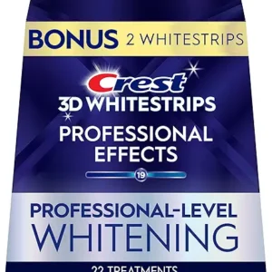 Crest 3D Whitestrips Professional Effects – Teeth Whitening Kit, 22 Treatments (20 + 2 Bonus), Each with 1 Upper/1Lower, 44 Strips – Crest 3DWhite Teeth Whitening Strips