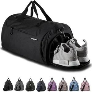 Gym Bag for Men & Women with Shoe & Wet Compartment - Duffle Bag for Travel, Sports, Fitness & Workout